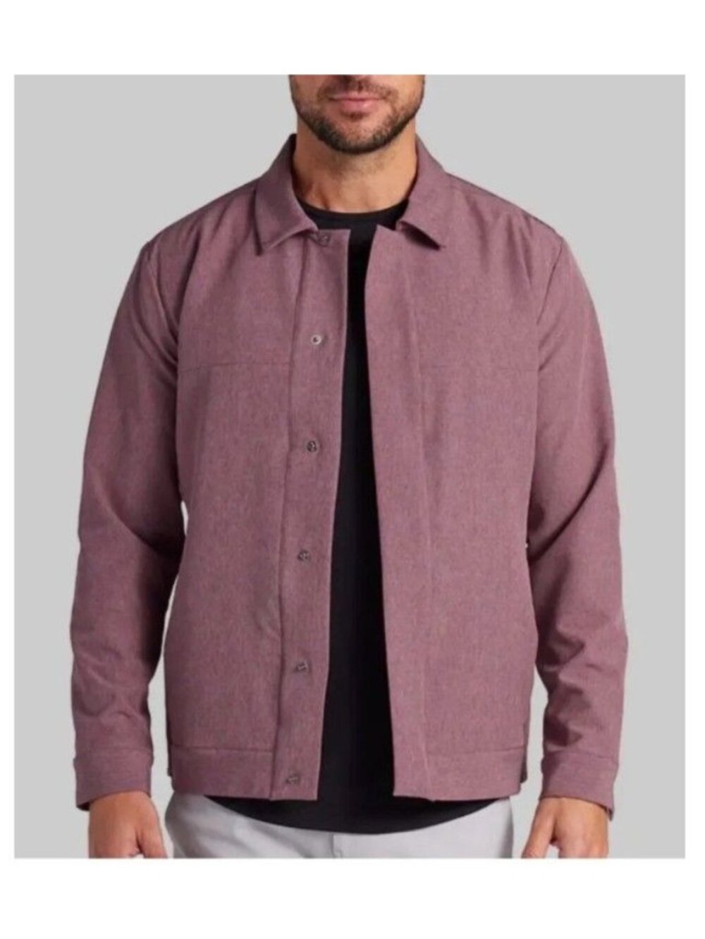 BYLT District Jacket in Heather Maroon Size Medium